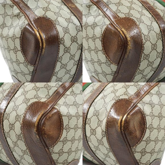 Auth Gucci Hand Bag Brown Leather #29012G13 - Picture 12 of 13